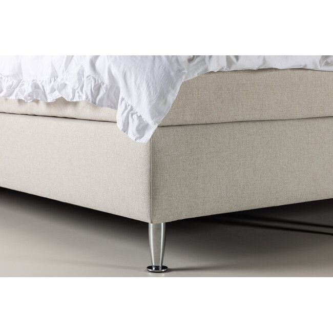 Boxspringbett Toledo  Grau oder Beige 180 cm – Luxuriöser Boxspring-Komfort