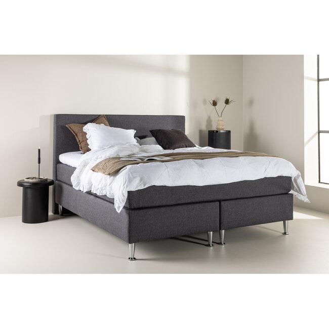 Boxspringbett Toledo  Grau oder Beige 180 cm – Luxuriöser Boxspring-Komfort