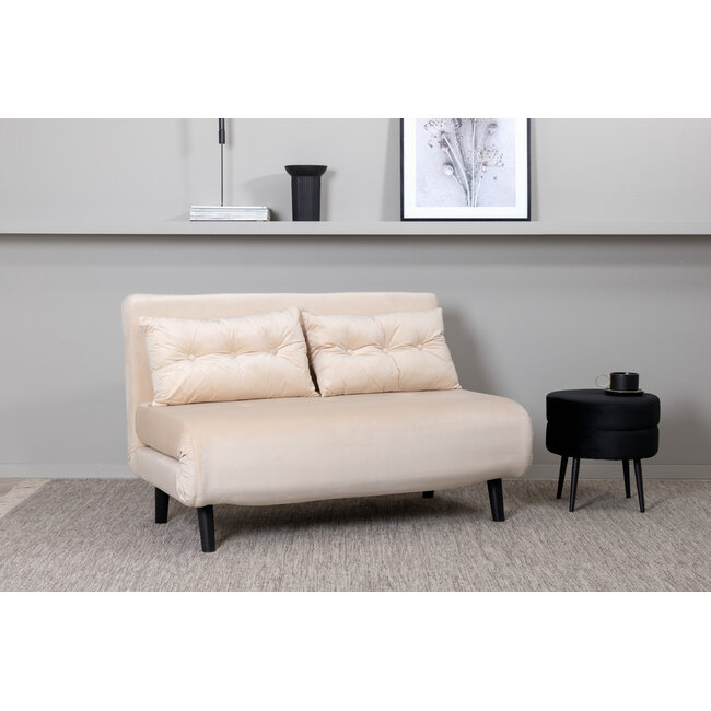Schlafsofa/Sessel Vicky Beige120 cm – Klug & Bequem