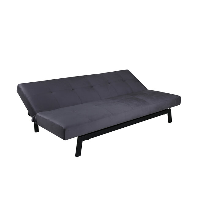 Schlafsofas Bodil Grau Samt