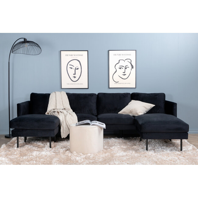 Ecksofa Zoom Schwarz, Grau, Beige