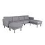 Ecksofa Zoom Schwarz, Grau, Beige
