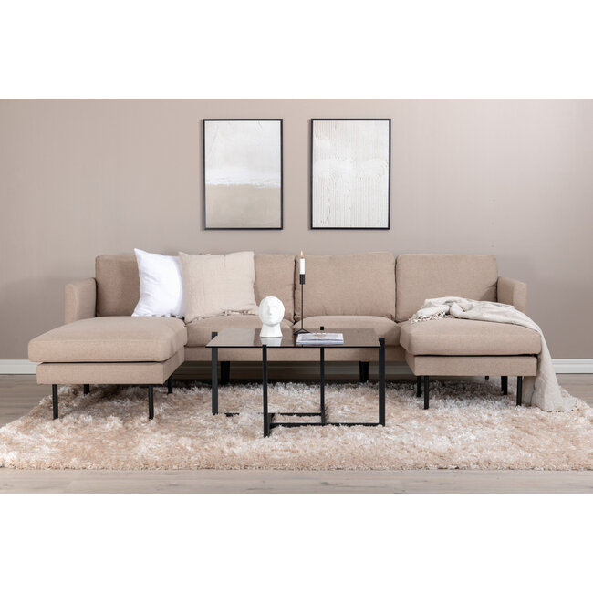 Ecksofa Zoom Schwarz, Grau, Beige