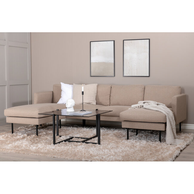 Ecksofa Zoom Schwarz, Grau, Beige