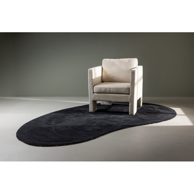 Ovaler Teppich Enard Weiß, Schwarz 290 cm