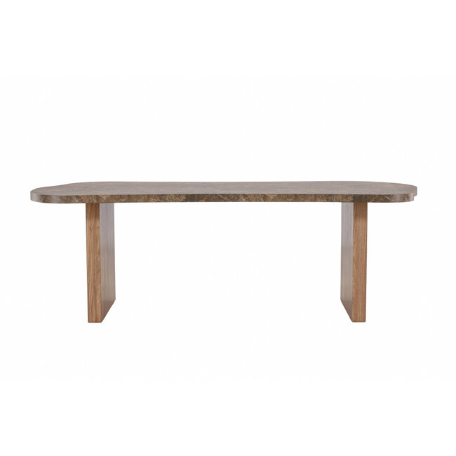 Ovaler Esstisch Eleonora – Marmor-Look Braun (230x100 cm)