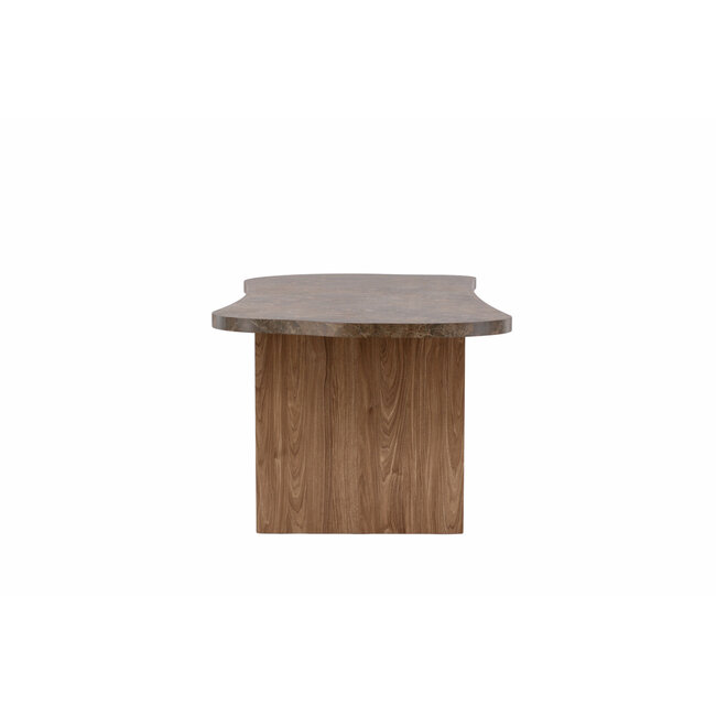 Ovaler Esstisch Eleonora – Marmor-Look Braun (230x100 cm)