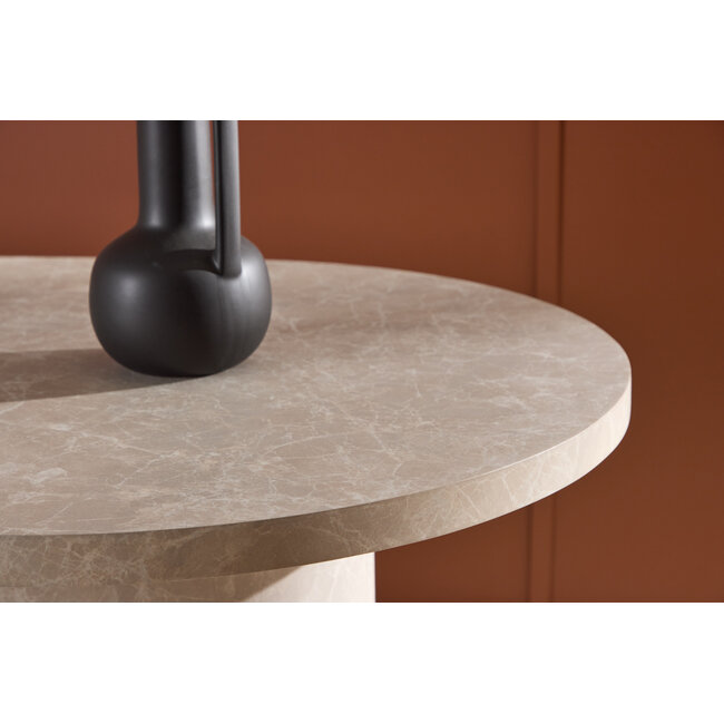 Rechteckiger Esstisch Narvik – Beige Marmoroptick (200x100 cm)