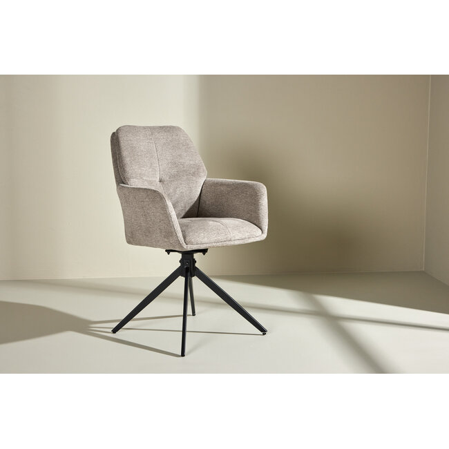 2er Set Armlehnstuhl Drehbar Manchi Braun