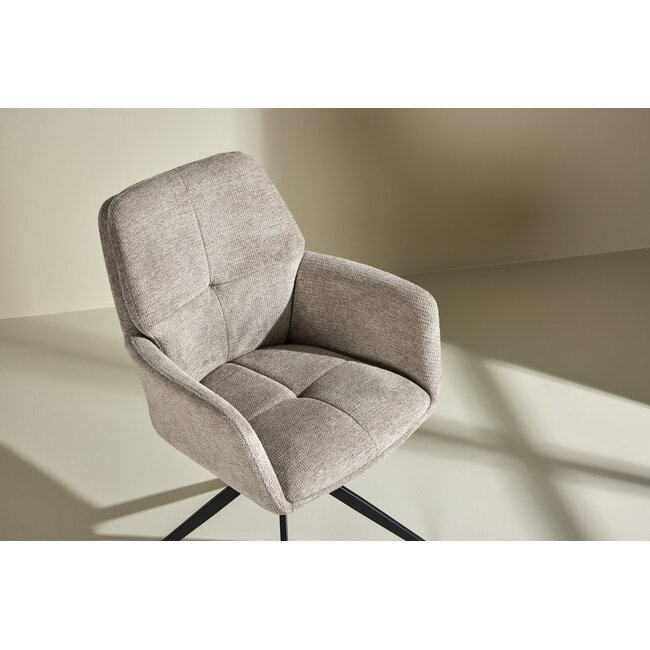 2er Set Armlehnstuhl Drehbar Manchi Braun