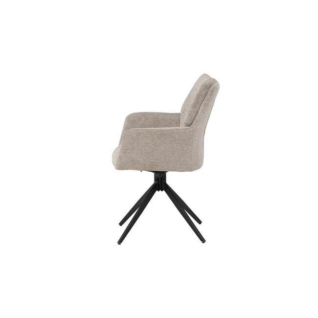 2er Set Armlehnstuhl Drehbar Manchi Braun