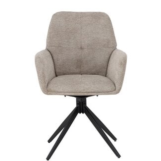 Venture Home 2er Set Armlehnstuhl Drehbar Manchi Braun