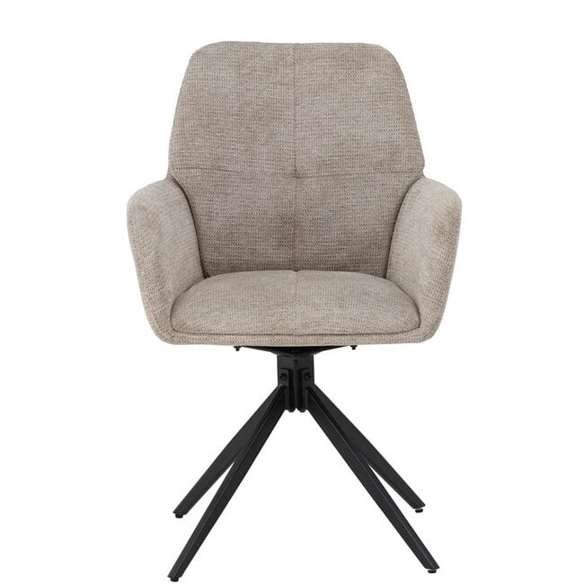 2er Set Armlehnstuhl Drehbar Manchi Braun