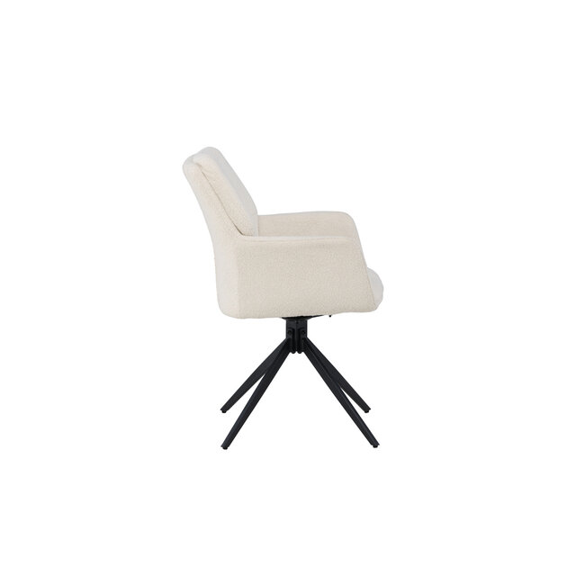 2er Set Armlehnstuhl Drehbar Manchi Weiß