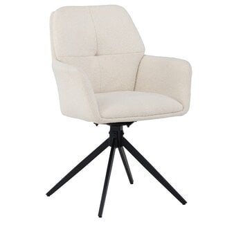 Venture Home 2er Set Armlehnstuhl Drehbar Manchi Weiß