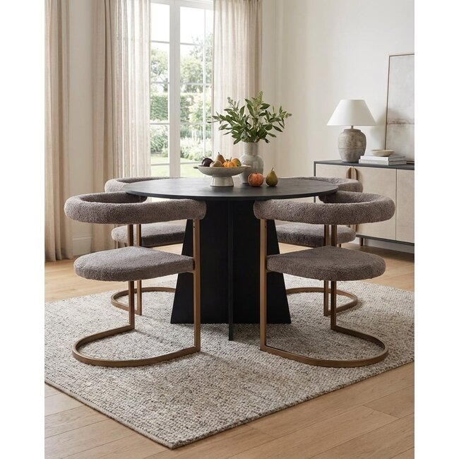 5-tlg. Esszimmer-Set Bootcut mit Stühlen Morning