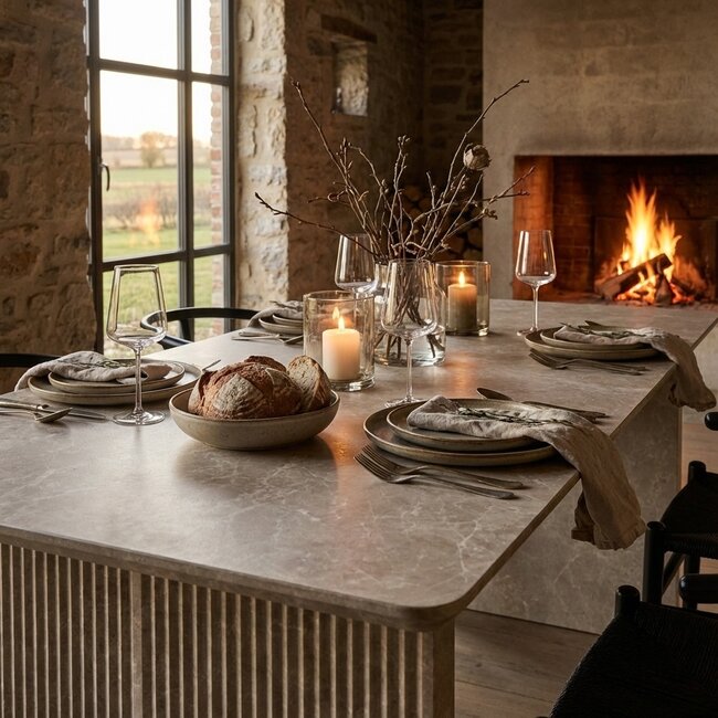 Rechteckiger Esstisch Vail Beige