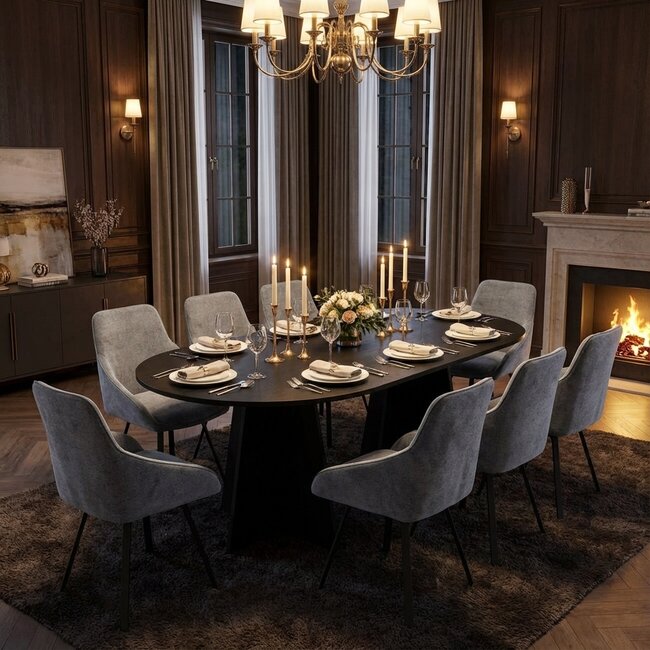 7-tlg. Esszimmer-Set Bootcut mit Stühlen Rosie