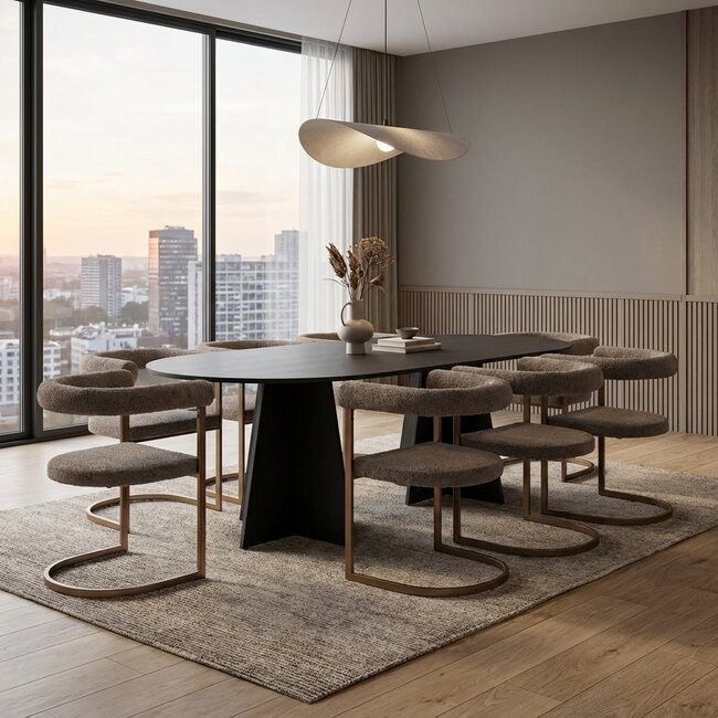 7-tlg. Esszimmer-Set Bootcut mit Stühlen Morning