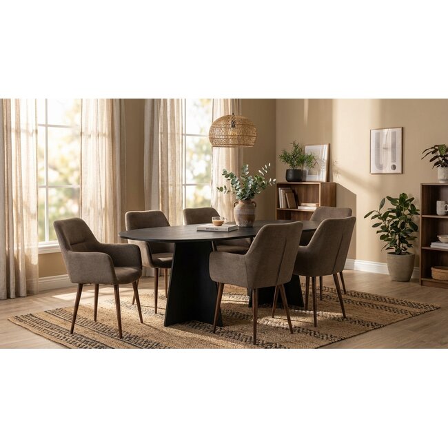 7-tlg. Esszimmer-Set Bootcut mit Stühlen Tomorrow