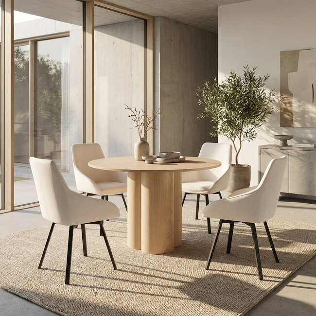 5-tlg. Esszimmer-Set Olivia mit Stühlen Rosie