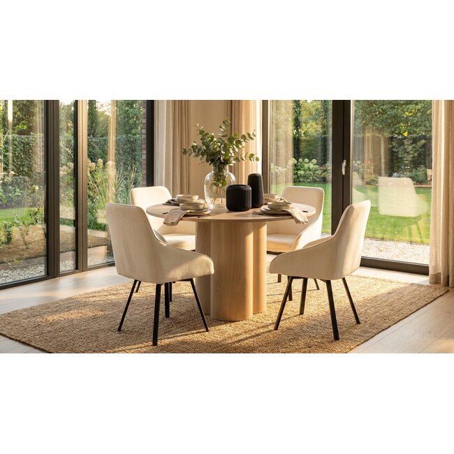 5-tlg. Esszimmer-Set Olivia mit Stühlen Rosie