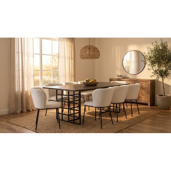 Esszimmer-Set Ystad mit Stühlen Edina