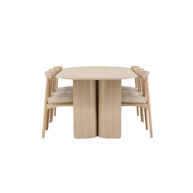 7-tlg. Essgruppe Tyresö mit Stuhl Ven Natürlich