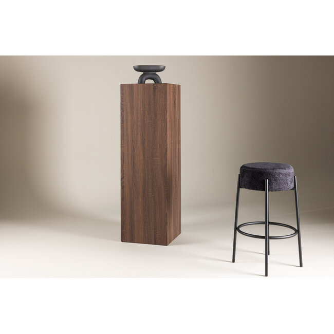 Beistelltisch/Sockel Ramsvik – Schwarz/Braun/Grau