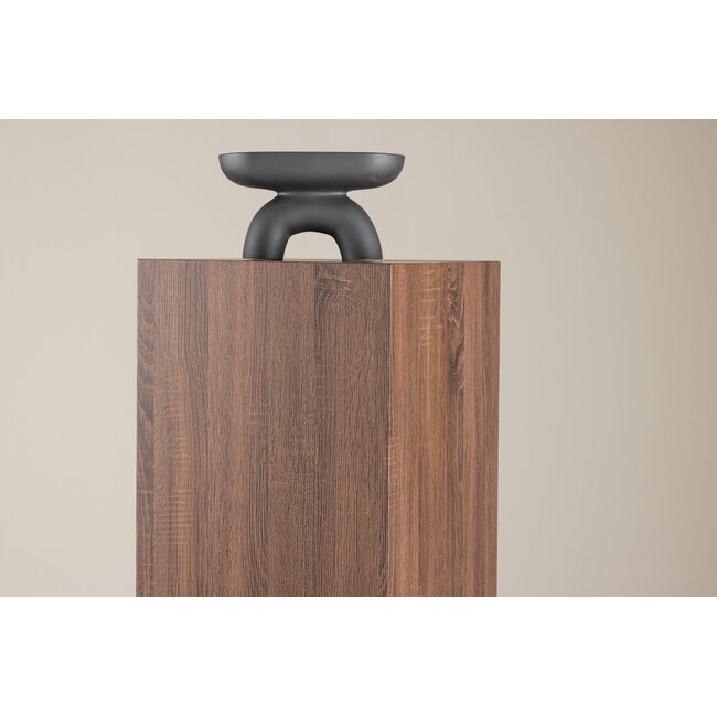 Beistelltisch/Sockel Ramsvik – Schwarz/Braun/Grau