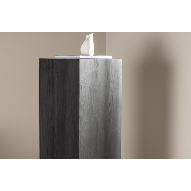 Beistelltisch/Sockel Ramsvik – Schwarz/Braun/Grau