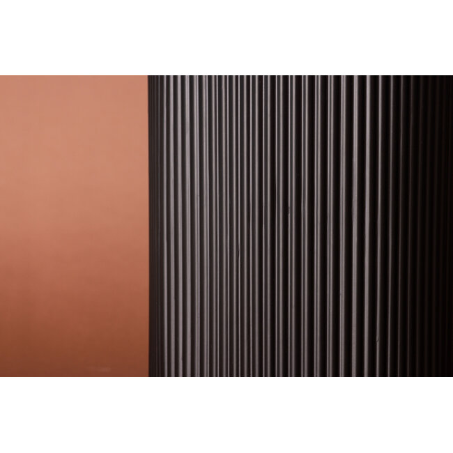 Beistelltisch/Sockel Lenox – Gerillt, Mattschwarz / Beige