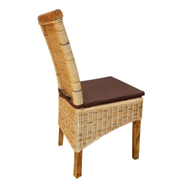 6er Set Rattanstuhl Perth – Tabacco, Landhausstil