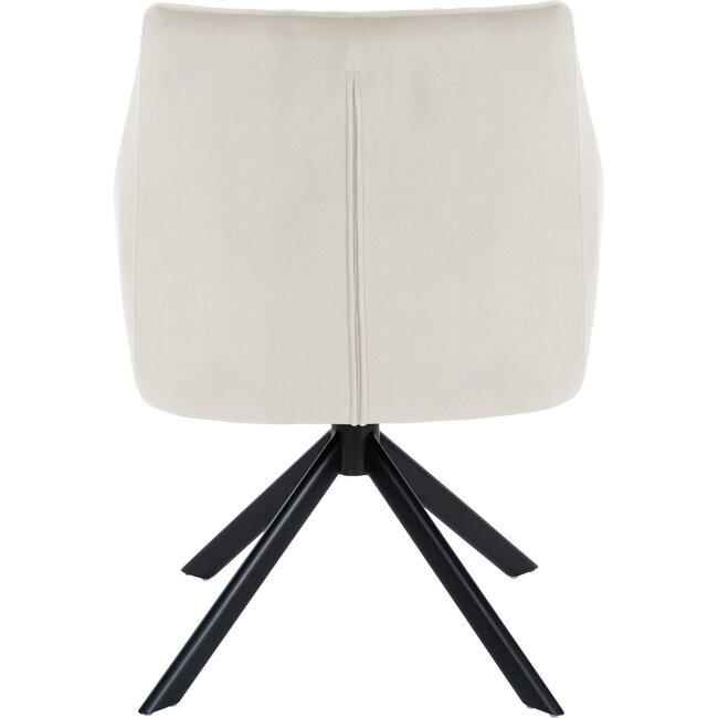 Esszimmerstuhl Swing Samtbezug creme Drehfunktion