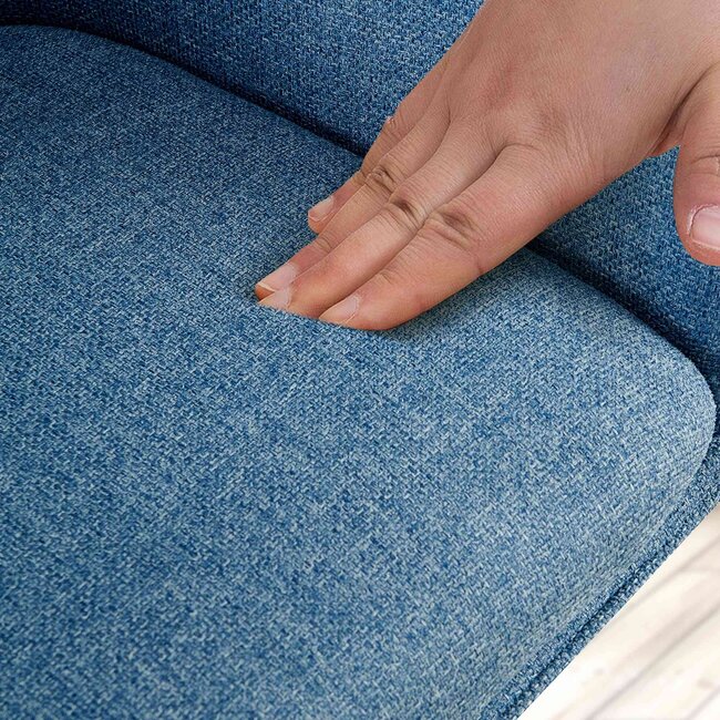 Armlehnstuhl Drehbar Tipton Stoff Blau