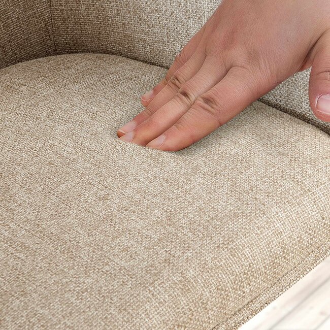 Armlehnstuhl Drehbar Tipton Stoff Taupe