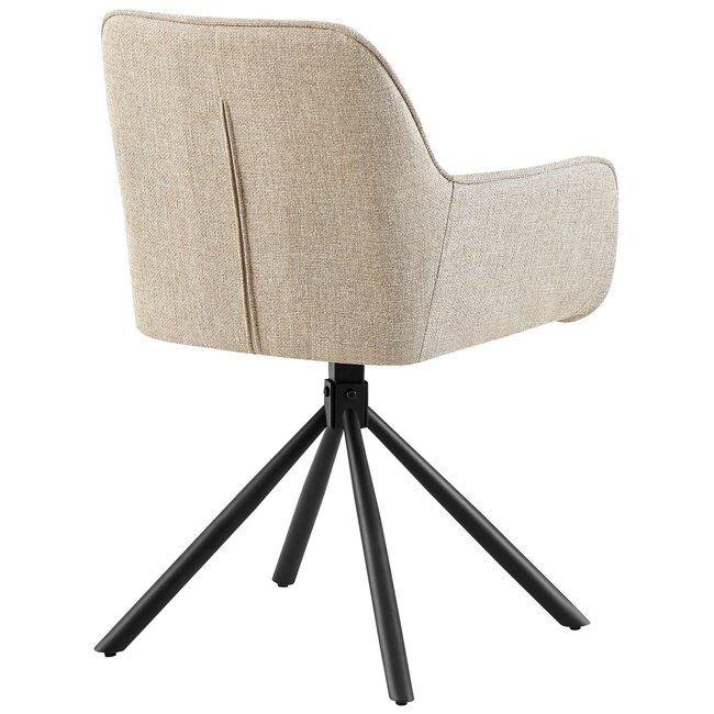 Armlehnstuhl Drehbar Tipton Stoff Taupe