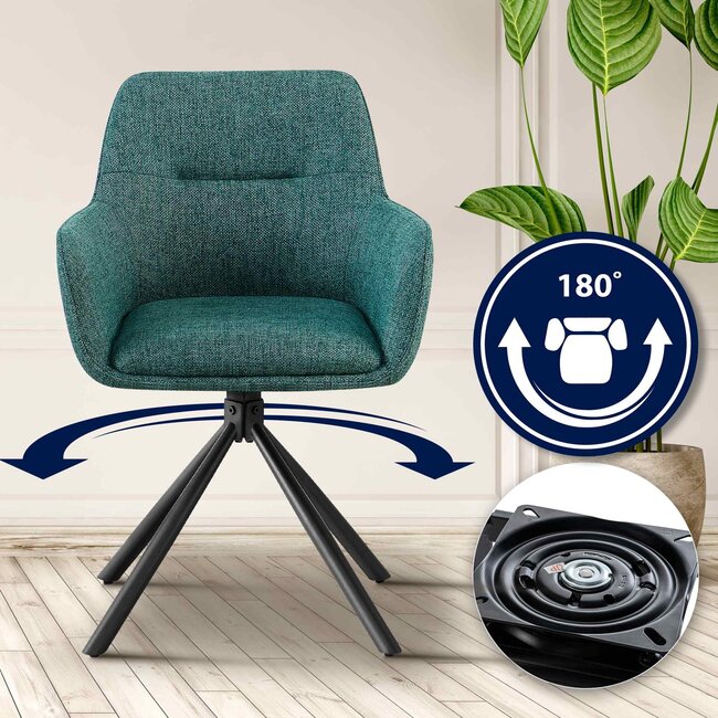 Armlehnstuhl Drehbar Tipton Stoff Grün