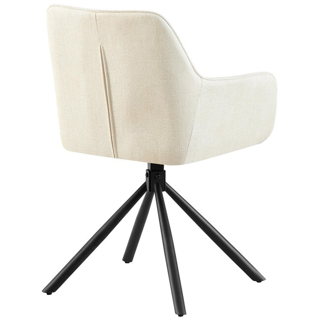 Drehbarer Polsterstuhl Tipton Creme – 180° Autoback