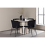 5-tlg. Essgruppe Olivia Esstisch mit Modesto Esszimmerstuhl Schwarz