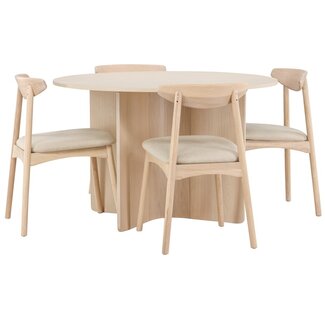 Venture Home 5-tlg. Essgruppe Tyresö mit Stuhl Ven Natürlich