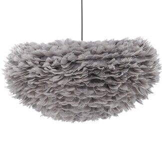 Venture Home Design-Deckenleuchte Nicola – Graue Federpracht