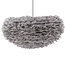 Design-Deckenleuchte Nicola – Graue Federpracht
