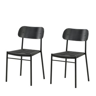 Venture Home 2er Set Esszimmerstuhl Polly Schwarz