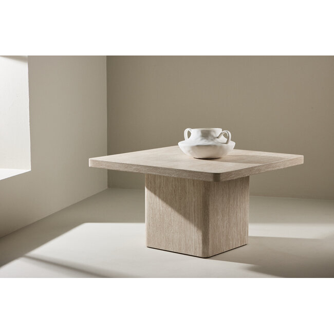Couchtisch Qvart – Beige Travertin-Optik