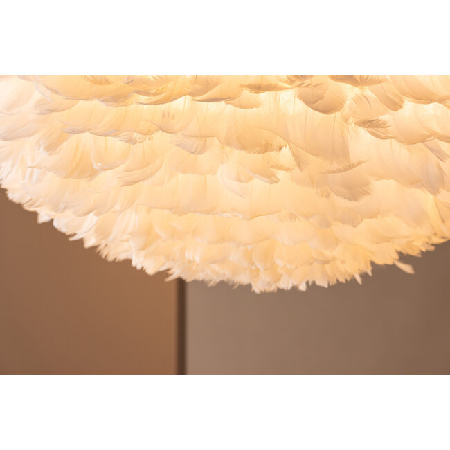 Design-Deckenleuchte Nicola XL – Weiße Federpracht