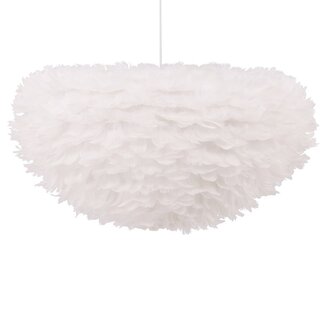 Venture Home Design-Deckenleuchte Nicola Large – Weiße Federpracht