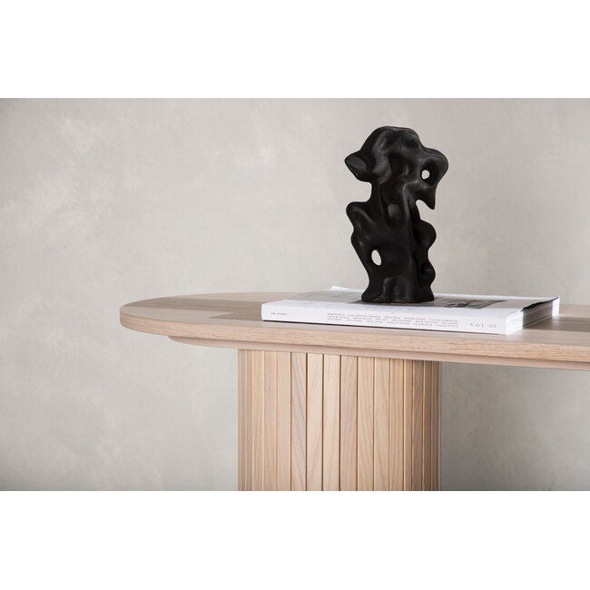 Konsolentisch Bianca – Modernes Rippen-Design in Natürlich