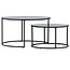 Couchtisch-Set Twin Schwarz 2-tlg. – Glas in Schwarz: