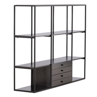 Venture Home Amarillo Sideboard-Regal – Skandinavisches Design in Schwarz